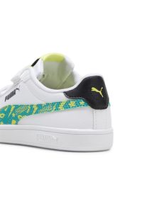 Puma - Sneakesy PUMA Smash 3.0 Masked Hero PUMA White Sparkling Green Lime Sheen. Kolor: wielokolorowy, zielony, biały. Materiał: skóra. Szerokość cholewki: normalna. Wzór: nadruk