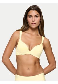 Triumph Biustonosz z fiszbiną Make-Up Illusion 10217848 Żółty. Kolor: żółty. Materiał: syntetyk