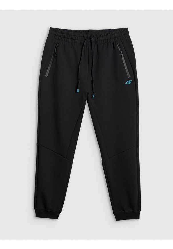 4f - 4F Spodnie dresowe joggery męskie - czarne M. Kolor: czarny. Materiał: dresówka