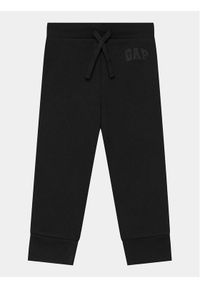 GAP - Gap Spodnie dresowe 715360-03 Czarny Regular Fit. Kolor: czarny. Materiał: bawełna