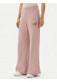 EA7 Emporio Armani Spodnie dresowe 7W000179 AF12473 U4079 Różowy Wide Leg. Kolor: różowy. Materiał: bawełna