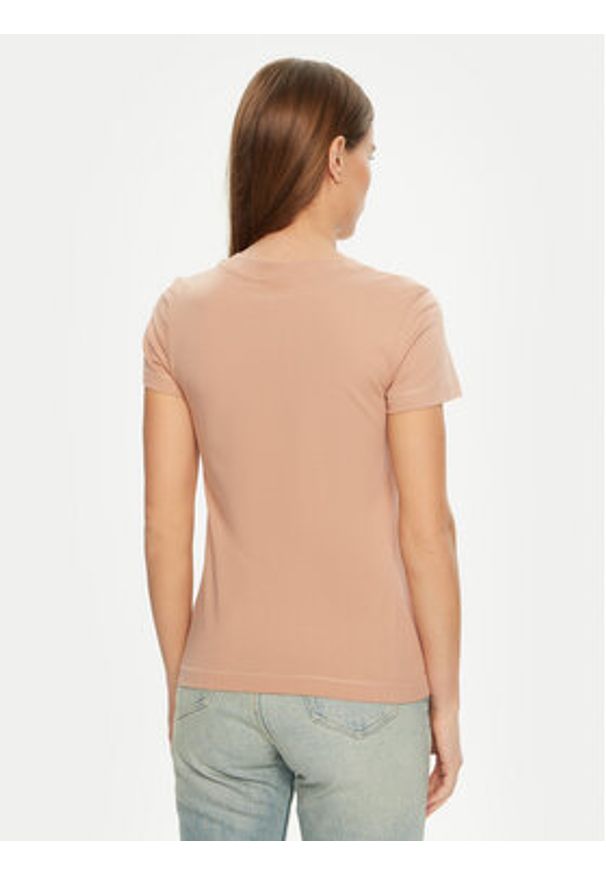 Calvin Klein Jeans T-Shirt Monologo J20J223563 Różowy Slim Fit. Kolor: różowy. Materiał: bawełna