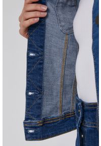 Lee Kurtka jeansowa damska przejściowa. Okazja: na co dzień. Kolor: niebieski. Materiał: jeans. Styl: casual #5