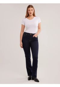 Big-Star - Jeansy damskie granatowe Adela Bootcut 505. Kolor: niebieski #4