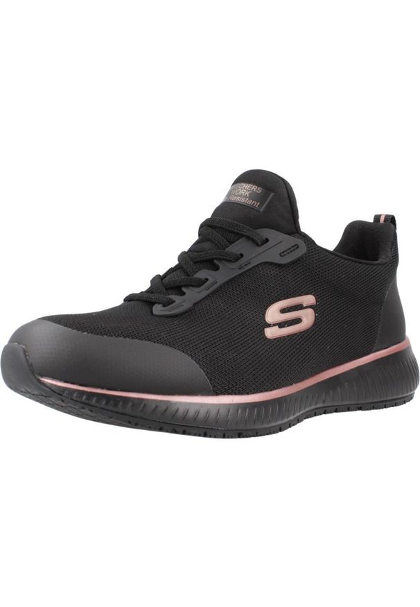 skechers - Obuwie Sportowe Damskie Skechers Work: Squad SR Biały. Kolor: czarny, różowy, wielokolorowy. Materiał: syntetyk, tkanina. Model: Skechers Sport. Sport: turystyka piesza