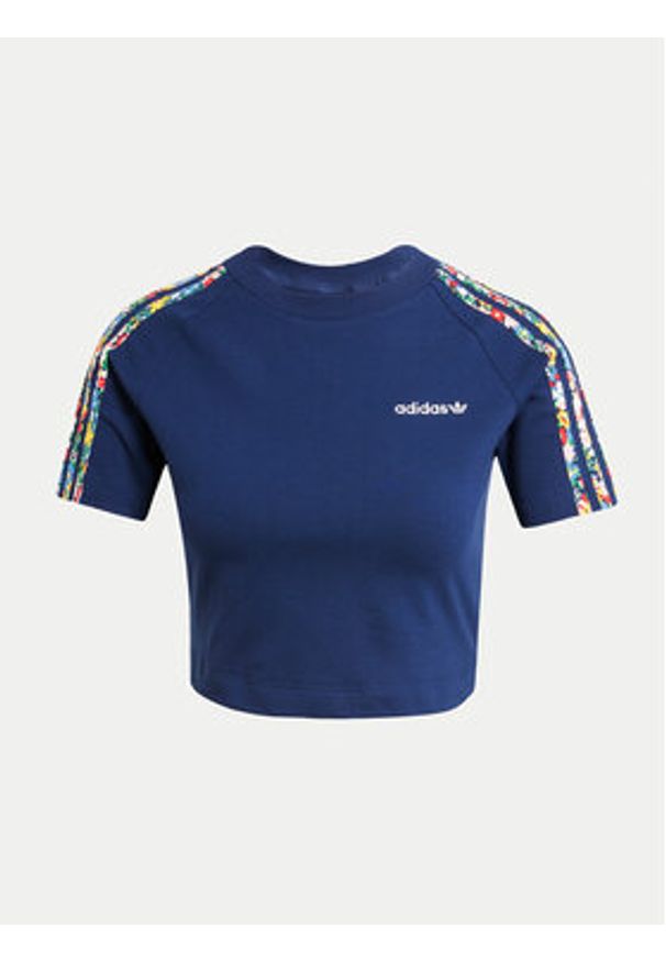 Adidas - adidas T-Shirt Liberty London 3-Stripes Infill Baby JC7788 Granatowy Slim Fit. Kolor: niebieski. Materiał: bawełna