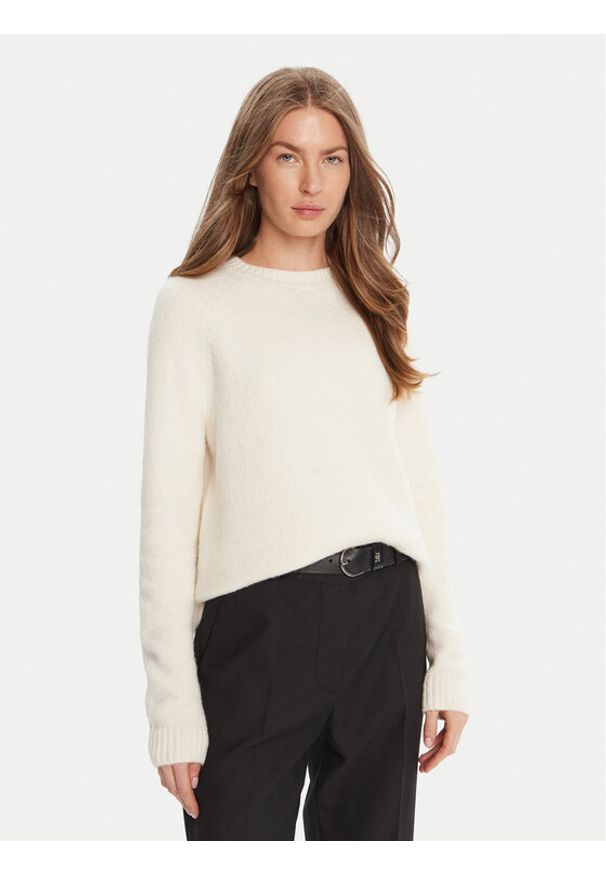 BOSS Sweter Febisan 50478315 Écru Regular Fit. Materiał: wełna