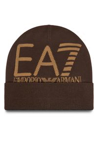 Czapka EA7 Emporio Armani. Kolor: brązowy