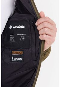 Invicta - INVICTA Zielona męska kurtka puchowa z kapturem, Rozmiar XL. Typ kołnierza: kaptur. Kolor: zielony. Materiał: puch #3