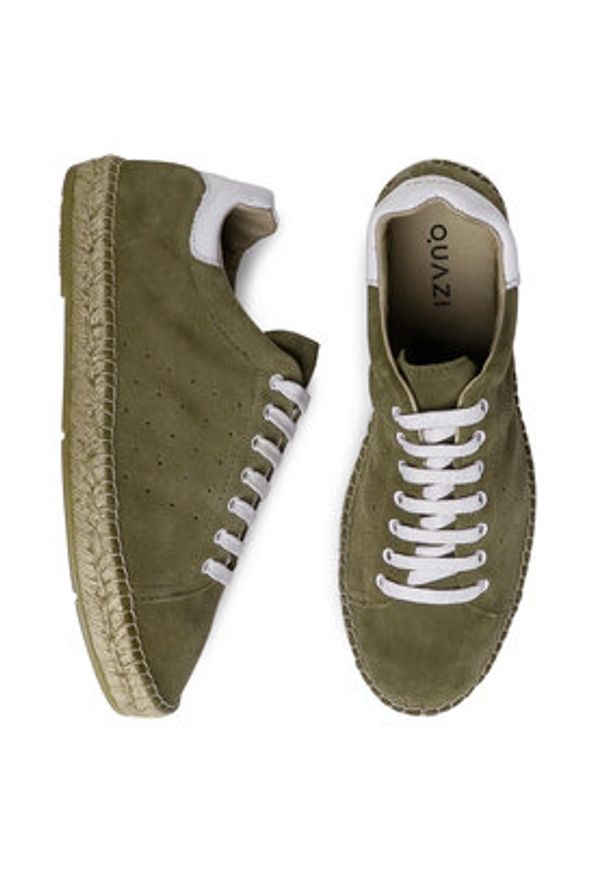 QUAZI Espadryle QZ-63-04-000621 Zielony. Kolor: zielony. Materiał: zamsz, skóra