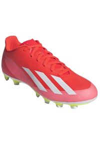 Adidas - Buty piłkarskie adidas X Crazyfast Club IG0616 czerwone. Zapięcie: sznurówki. Kolor: czerwony. Materiał: guma, syntetyk. Sport: piłka nożna