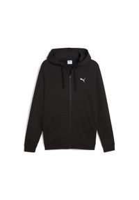 Puma - Męska rozpinana bluza z kapturem Essentials PUMA Black. Typ kołnierza: kaptur. Kolor: czarny. Materiał: prążkowany. Sport: bieganie