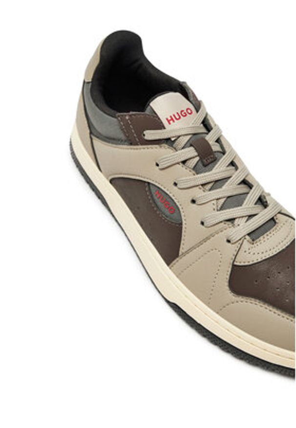 Hugo Sneakersy Hadrian 50529902 10266726 01 Brązowy. Kolor: brązowy. Materiał: skóra