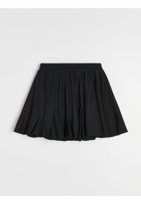 Sinsay - Spódnica mini z kontrafałdami - czarny. Kolor: czarny #1