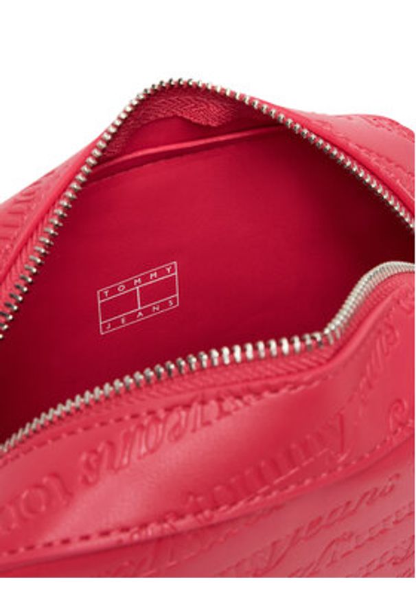 Tommy Jeans Torebka Tjw Must Aop Camera Bag AW0AW17865 Bordowy. Kolor: czerwony. Materiał: skórzane