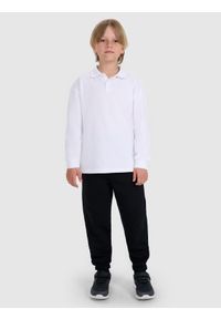 4f - 4F Longsleeve polo regular chłopięcy - biały 158 (12-13 lat). Okazja: na co dzień. Typ kołnierza: polo. Kolor: biały. Długość: długie. Wzór: ze splotem, gładki. Materiał: jersey, bawełna, materiał. Długość rękawa: długi rękaw. Sezon: lato. Styl: sportowy, klasyczny, elegancki, casual #2