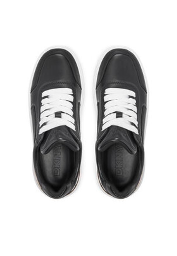 DKNY Sneakersy K3491306 Czarny. Kolor: czarny. Materiał: skóra