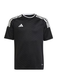 Koszulka do piłki nożnej dla dzieci Adidas Campeon 23 Jersey. Kolor: biały, czarny, wielokolorowy. Materiał: jersey