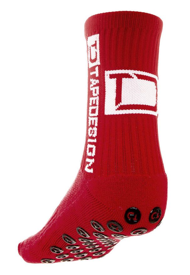 TAPEDESIGN - Skarpety piłkarskie Tapedesign. Kolor: czerwony. Sport: piłka nożna