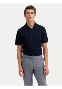 Bugatti Polo 8150-75104C Granatowy Regular Fit. Typ kołnierza: polo. Kolor: niebieski. Materiał: bawełna #1