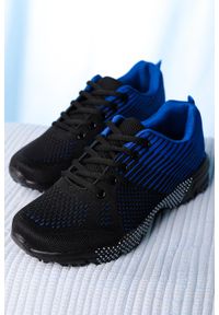 Casu - Czarne buty sportowe sznurowane casu ch017-4. Kolor: czarny, wielokolorowy, niebieski #2