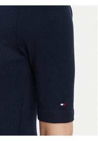 TOMMY HILFIGER - Tommy Hilfiger Sukienka codzienna WW0WW52227 Granatowy Regular Fit. Okazja: na co dzień. Kolor: niebieski. Materiał: bawełna. Typ sukienki: proste. Styl: casual #2