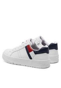 TOMMY HILFIGER - Tommy Hilfiger Sneakersy Flag Low Cut Lace-Up T3X9-33356-1355 S Biały. Kolor: biały