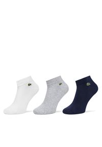 Lacoste Zestaw 3 par niskich skarpet unisex RA2917 Kolorowy. Materiał: materiał, bawełna. Wzór: kolorowy