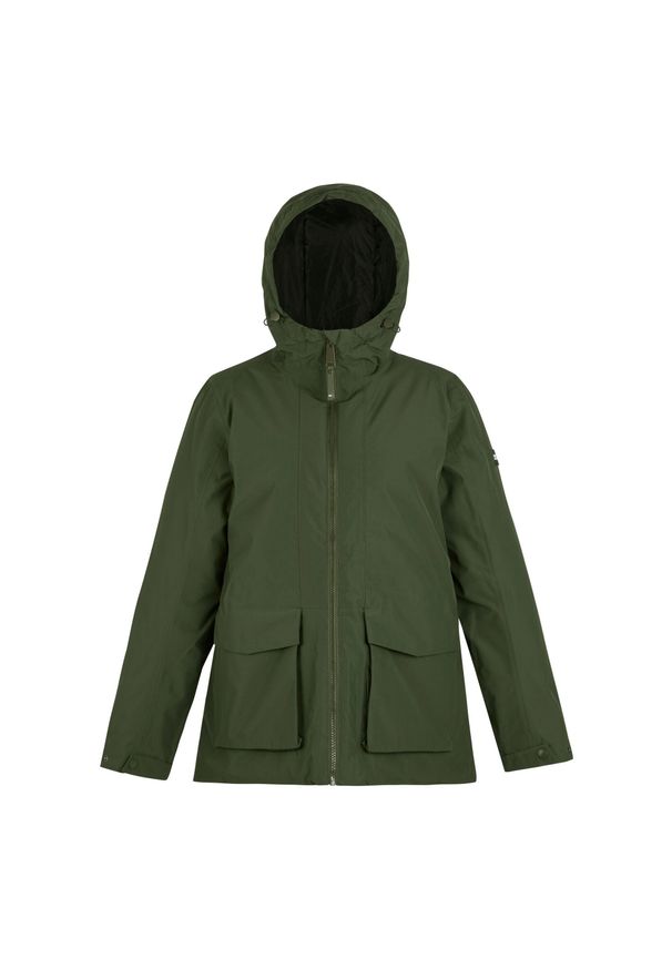 Regatta - Kurtka damska przejściowa ocieplana przeciwdeszczowa Melane. Kolor: zielony. Materiał: puch, materiał. Sport: turystyka piesza