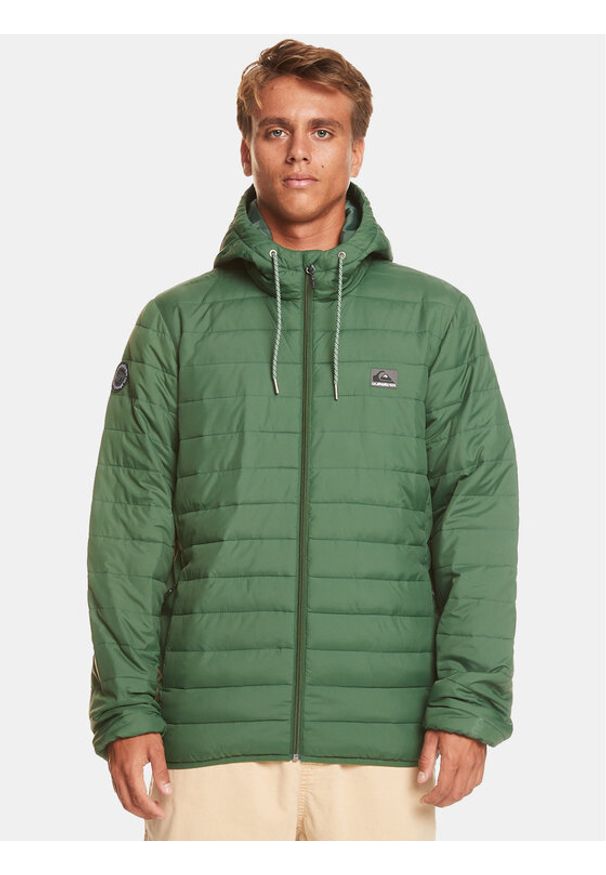 Quiksilver Kurtka przejściowa Scaly Hood Jckt EQYJK04008 Zielony Regular Fit. Kolor: zielony. Materiał: syntetyk