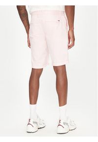 Tommy Jeans Szorty materiałowe Scanton DM0DM21950 Różowy Slim Fit. Kolor: różowy. Materiał: bawełna