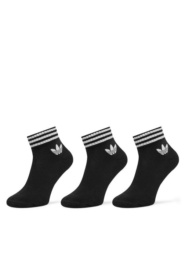 Adidas - adidas Zestaw 3 par wysokich skarpet unisex 3-Stripes JV7436 Czarny. Kolor: czarny. Materiał: materiał, bawełna