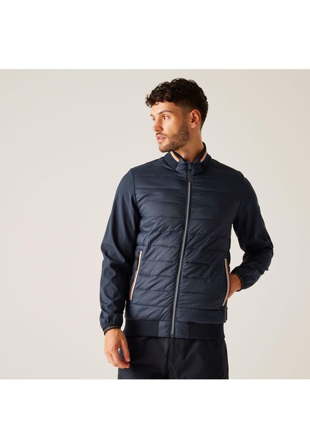 Regatta - Kurtka turystyczna hybrydowa męska Brennon. Kolor: czerwony. Materiał: tkanina, puch, poliamid. Sport: turystyka piesza