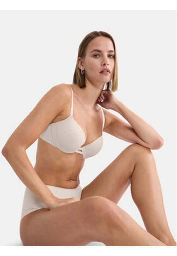 Triumph Biustonosz z fiszbiną Body Make-Up Illusion 10226400 Beżowy. Kolor: beżowy. Materiał: syntetyk