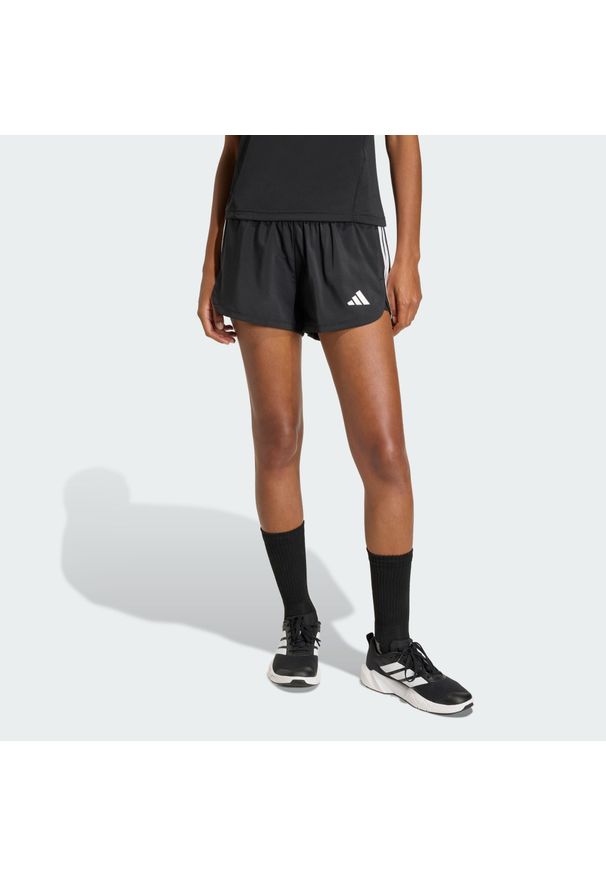 Adidas - Szorty Pacer Workout Woven 2in1. Kolor: czarny, wielokolorowy, biały. Technologia: ClimaCool (Adidas). Sport: fitness