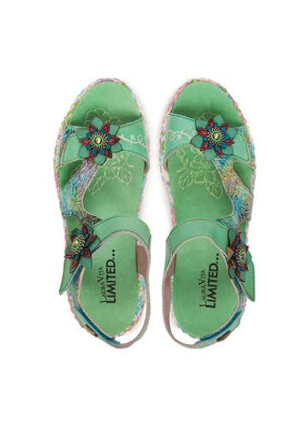 Laura Vita Sandały Nikito 03 Turkusowy. Kolor: turkusowy. Materiał: skóra