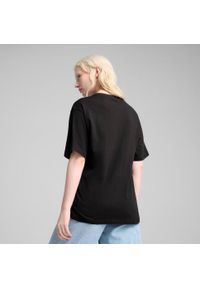 Koszulka Puma Ess No. 1 Logo Relaxed Tee, Kobiety. Kolor: czarny. Materiał: bawełna, materiał
