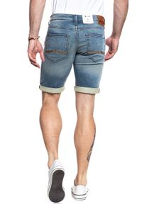 Mustang - SPODENKI MUSTANG Chicago Short DENIM BLUE 1007754 5000 103. Materiał: denim