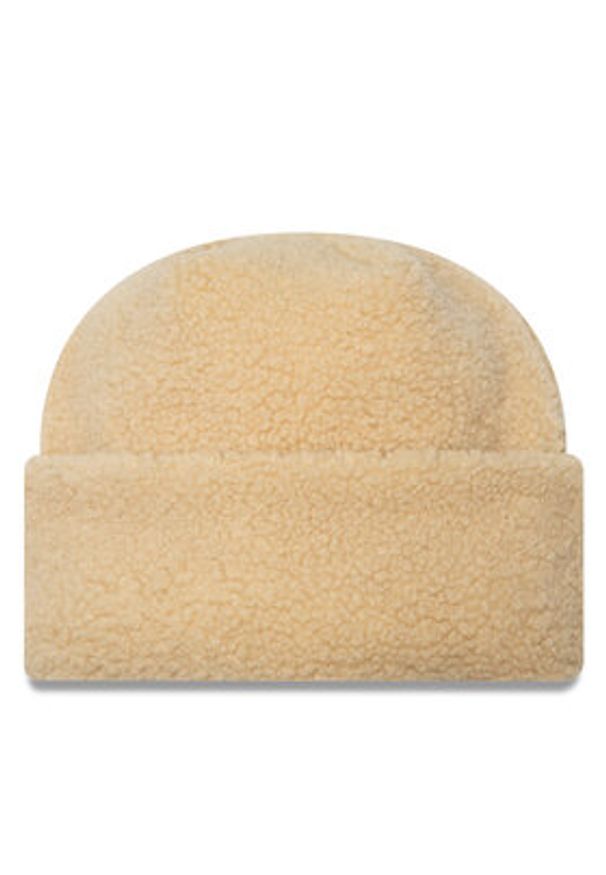 New Era Czapka Borg New York Yankees Cuff Knit Beanie 60580756 Beżowy. Kolor: beżowy. Materiał: poliester, materiał