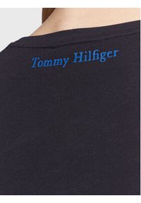 TOMMY HILFIGER - Tommy Hilfiger Bluzka Crest WW0WW37205 Granatowy Slim Fit. Kolor: niebieski. Materiał: bawełna