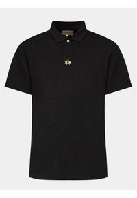 La Martina Polo CCMP05 JS259 Czarny Regular Fit. Typ kołnierza: polo. Kolor: czarny. Materiał: bawełna