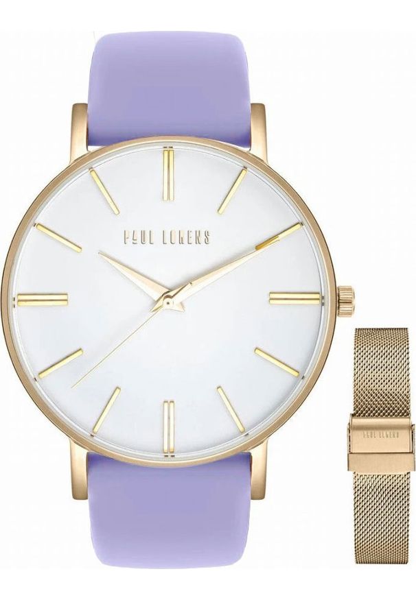 Zegarek Paul Lorens Zegarek damski Paul Lorens JULIE bt fioletowy pasek + siatka mesh. Kolor: fioletowy. Materiał: mesh