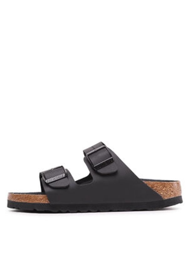 Birkenstock Klapki Arizona 1019069 Czarny. Kolor: czarny. Materiał: skóra