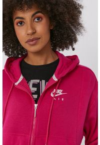 Nike Sportswear - Bluza. Kolor: różowy. Materiał: dzianina. Wzór: nadruk #4