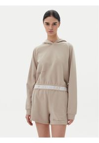 EA7 Emporio Armani Bluza 7W000277 AF12501 U6155 Beżowy Regular Fit. Kolor: beżowy. Materiał: syntetyk