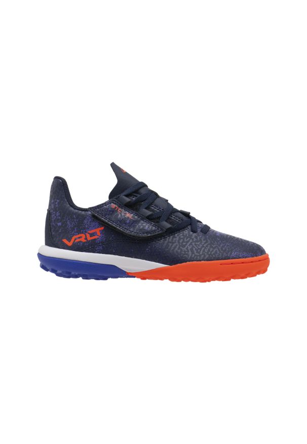 KIPSTA - Buty piłkarskie dla dzieci Kipsta Viralto I Easy Turf TF na rzepy. Zapięcie: rzepy. Kolor: niebieski. Materiał: kauczuk. Szerokość cholewki: normalna. Sport: piłka nożna