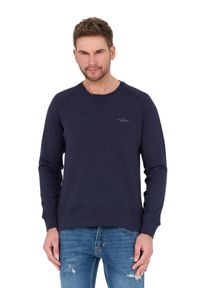 Aeronautica Militare - AERONAUTICA MILITARE Granatowa bluza męska Felpa Girocollo, Rozmiar 3XL. Kolor: niebieski #4