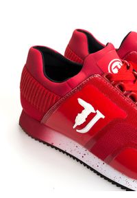 Trussardi Jeans Sneakersy | 77A00154 | Mężczyzna | Czerwony. Nosek buta: okrągły. Zapięcie: bez zapięcia. Kolor: czerwony. Materiał: tkanina, skóra ekologiczna. Wzór: aplikacja, nadruk #3