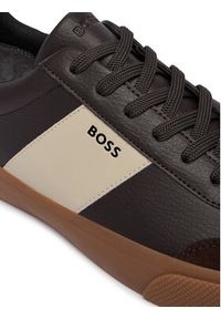 BOSS Sneakersy Aiden 50557852 Brązowy. Kolor: brązowy. Materiał: skóra #2