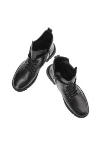 Czarne Botki Artiker Eleganckie Skórzane Buty. Kolor: czarny. Materiał: skóra. Styl: elegancki #3
